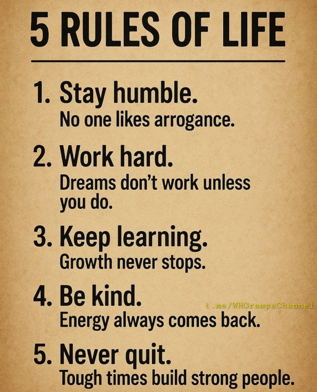 The 5 rules of life – Freedom Shaper