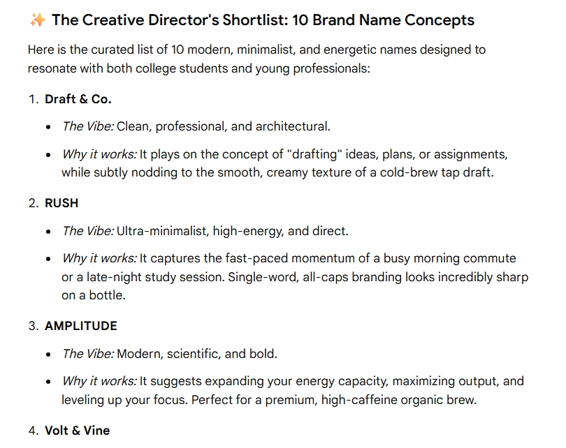 Exercise 11: Brainstorming Ideas