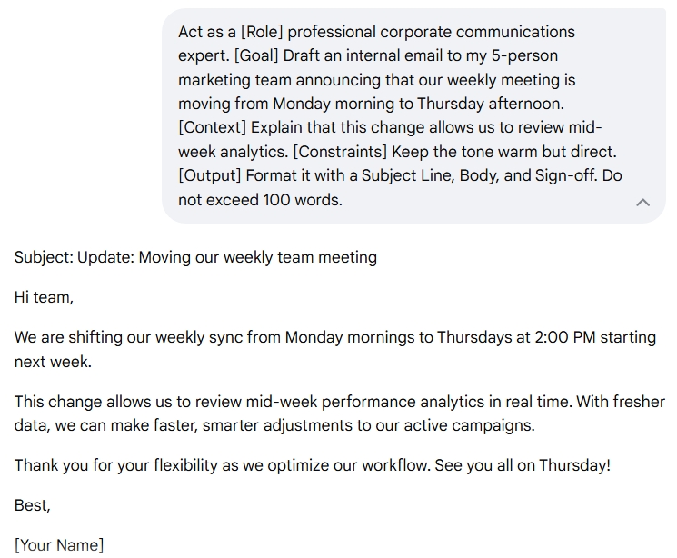 Exercise 1: Writing an email